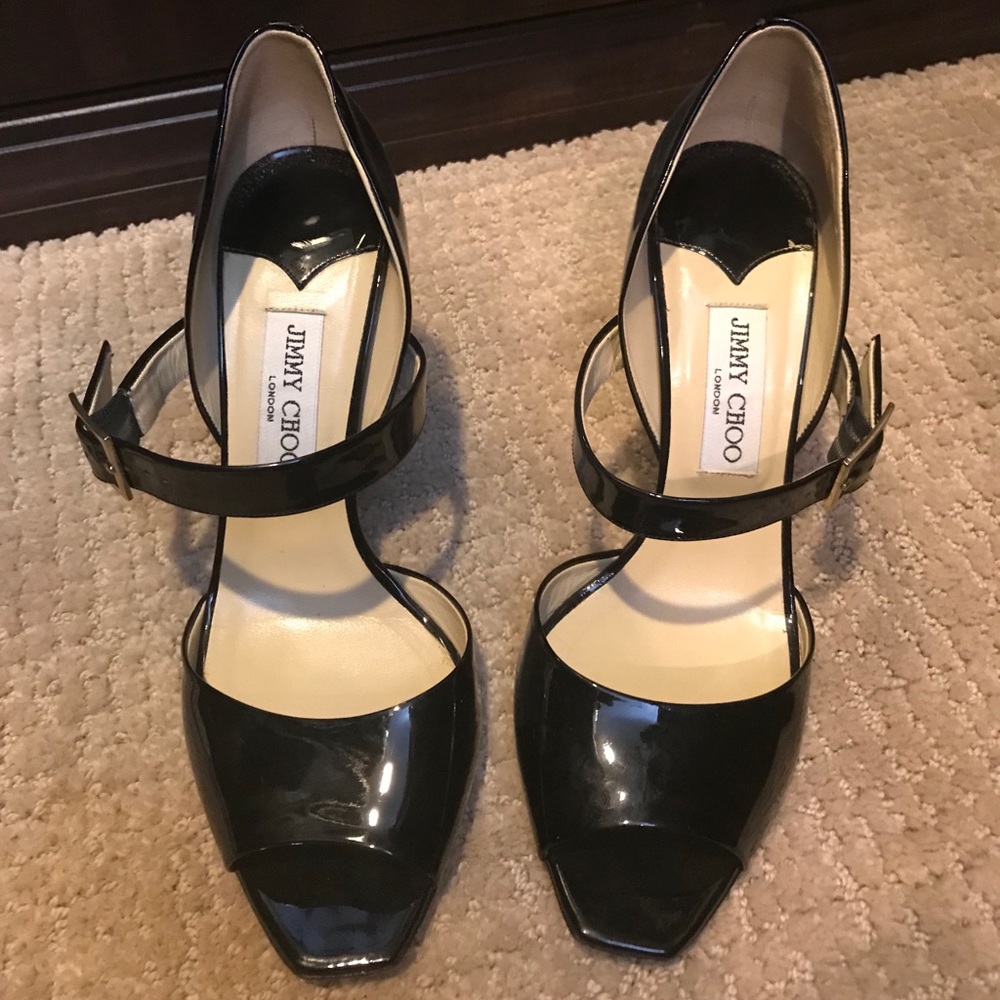 Jimmy Choo  Black Patent Heels